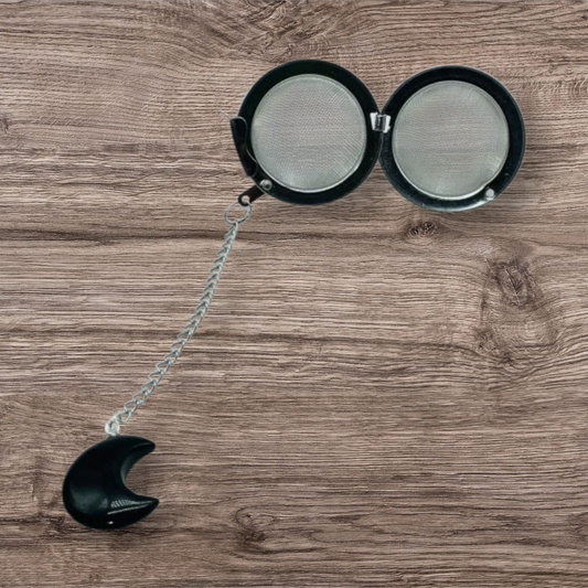 Black obsidian moon tea infuser