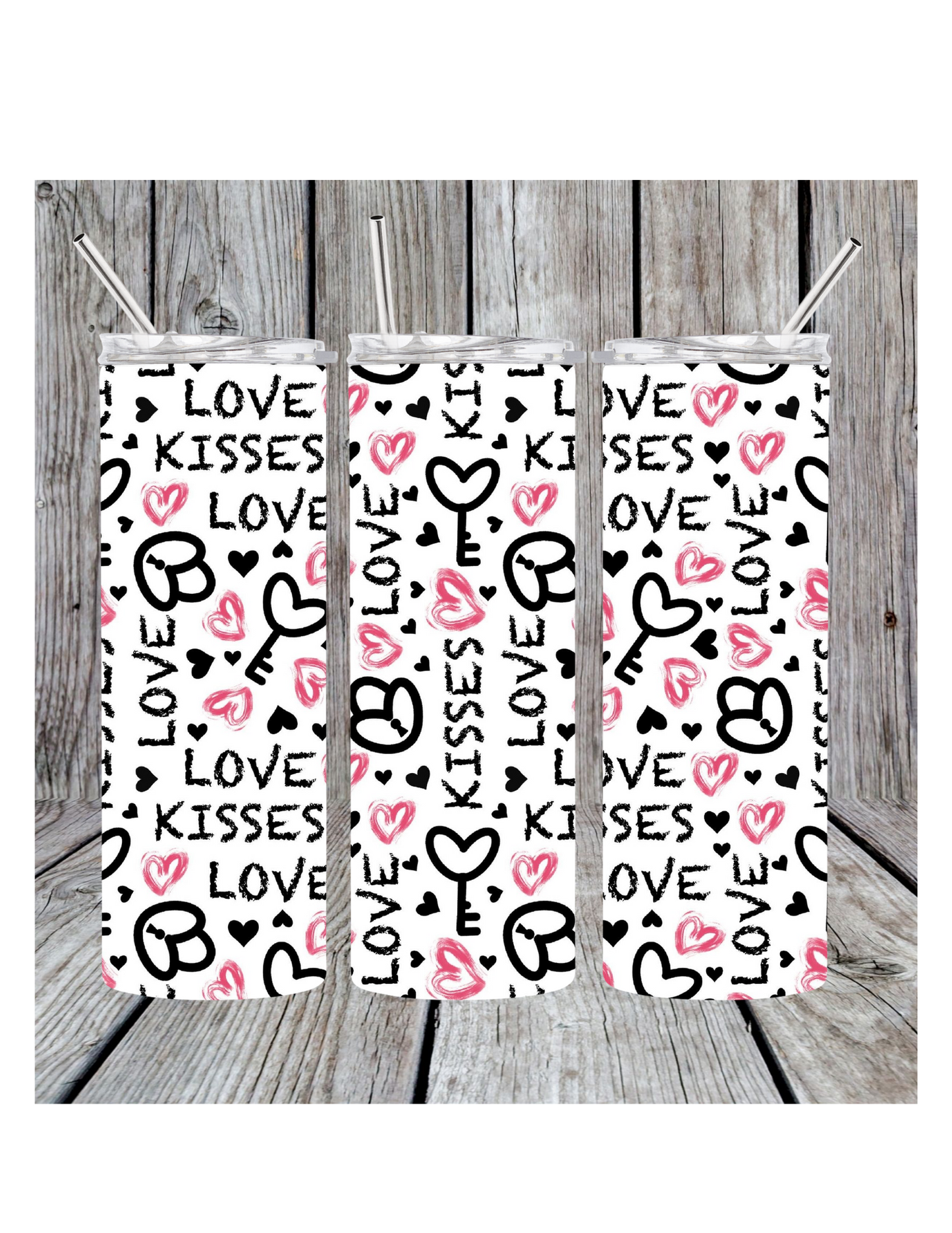 Love and kisses tumbler