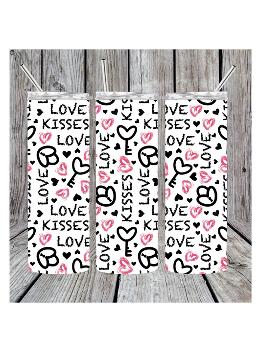 Love and kisses tumbler