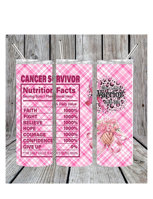 Cancer survivor tumbler