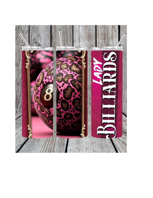 Lady billiards tumbler