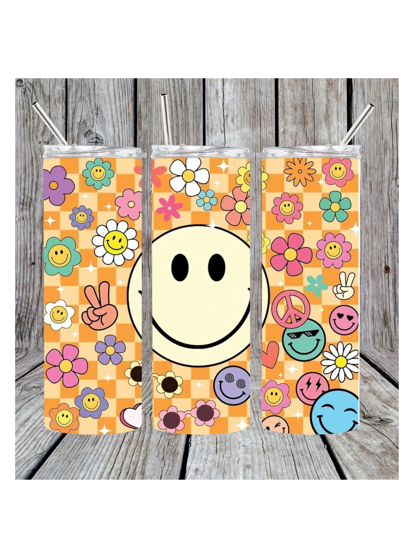 Smiley face tumbler