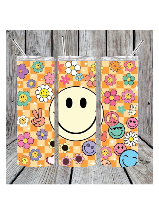 Smiley face tumbler