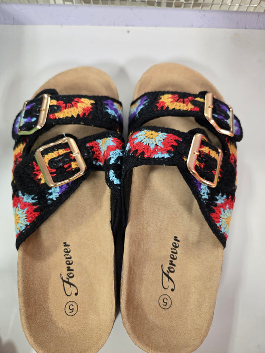 Crochet slip on sandals