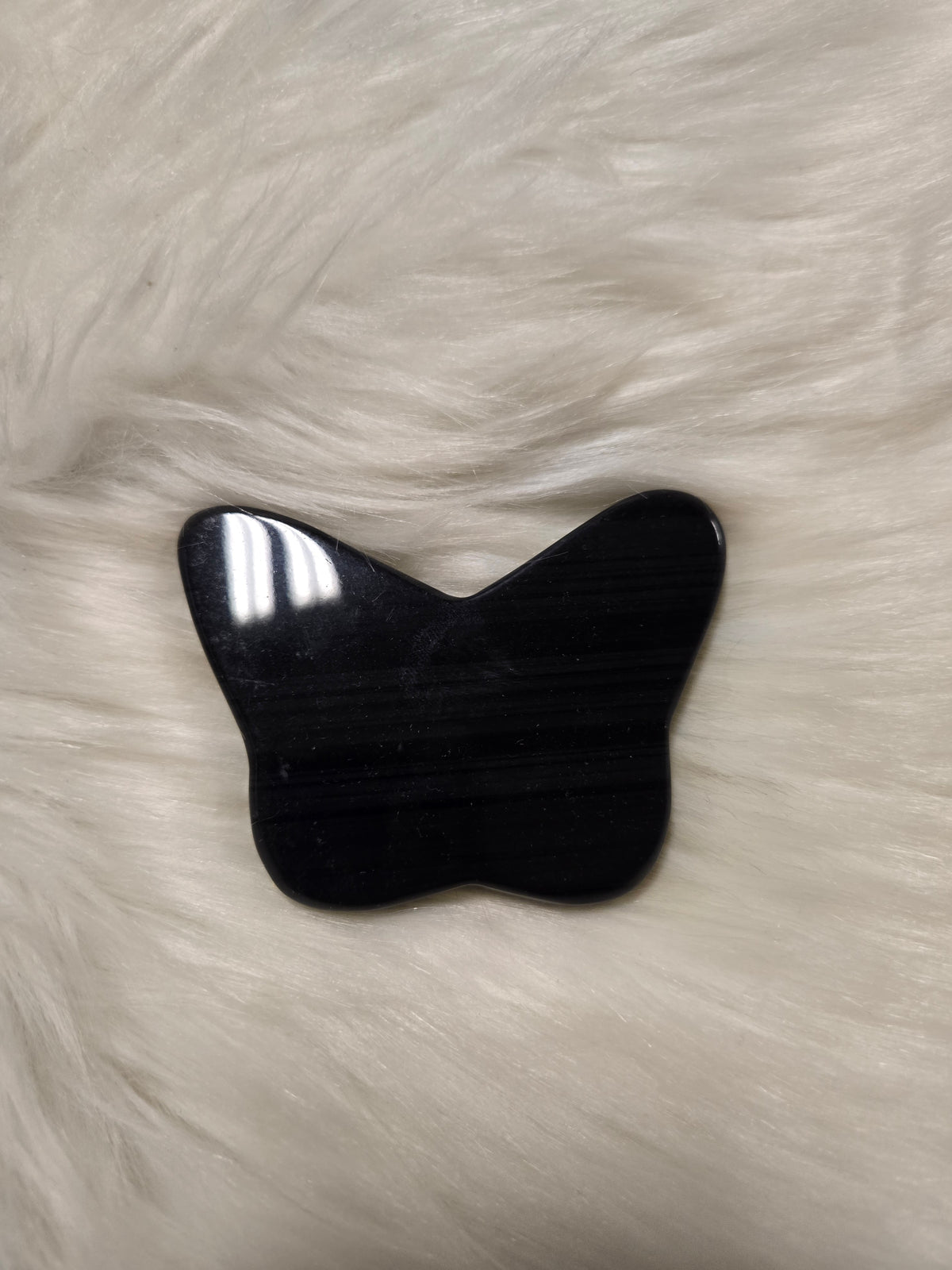 Black lace obsidian butterfly