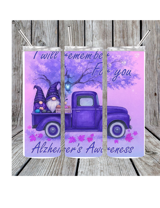 Alzheimers awareness tumbler