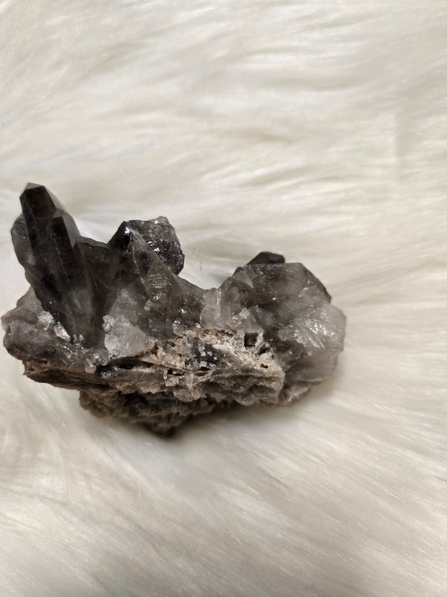 Raw Smoky quartz cluster