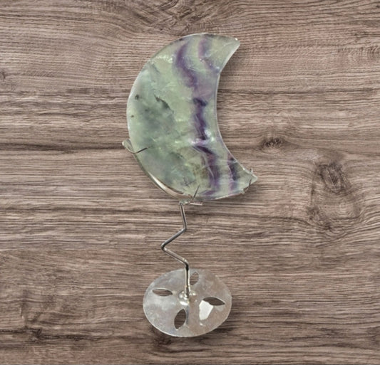Flourite moon with stand