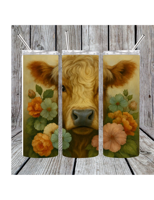 Vintage cow tumbler