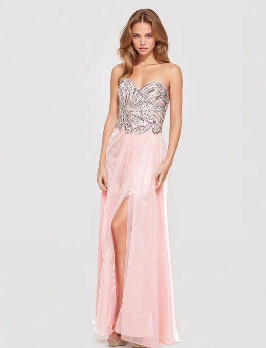 Peach formal dress