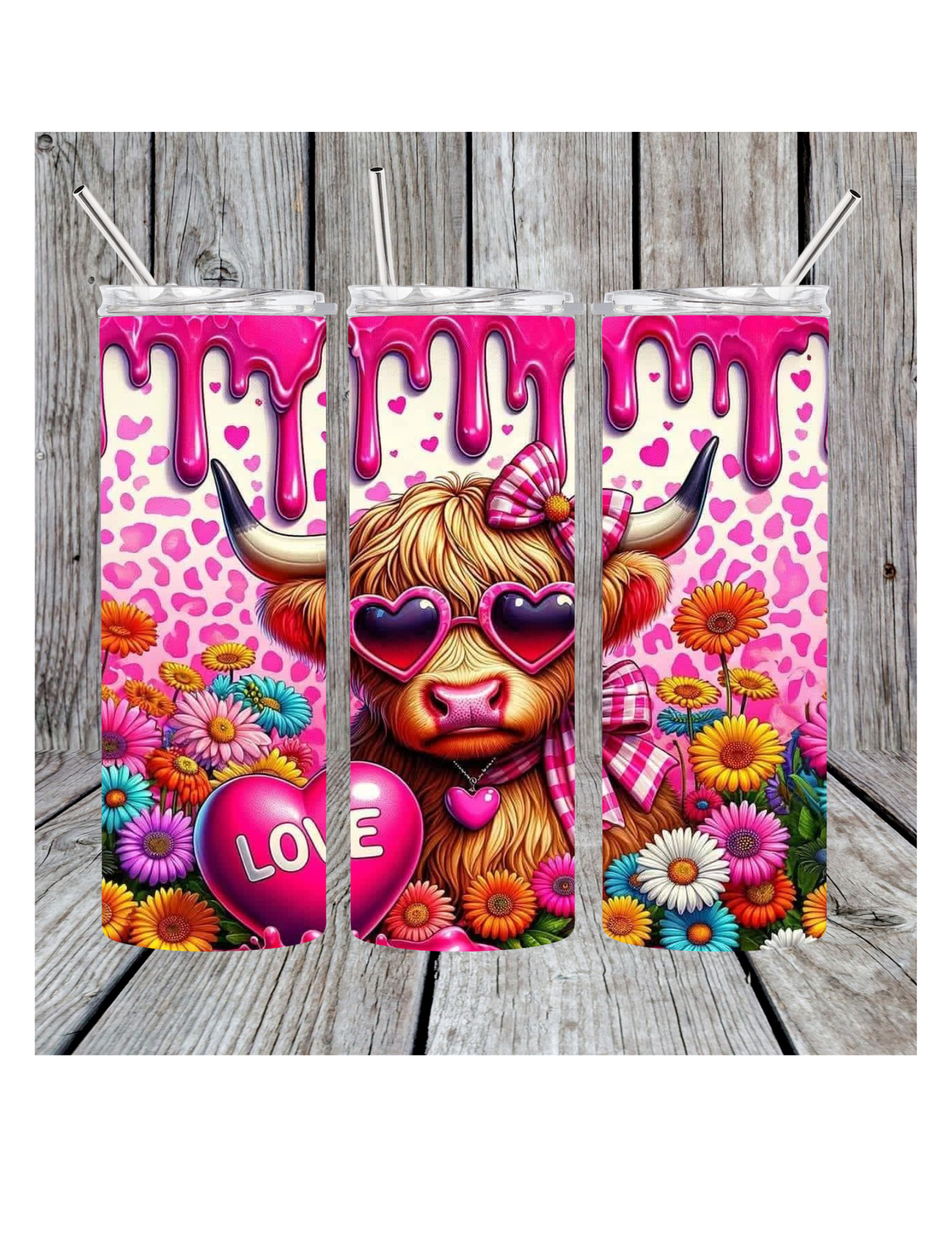 Valentine cow tumbler