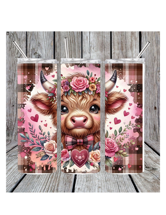 Valentine cow tumbler
