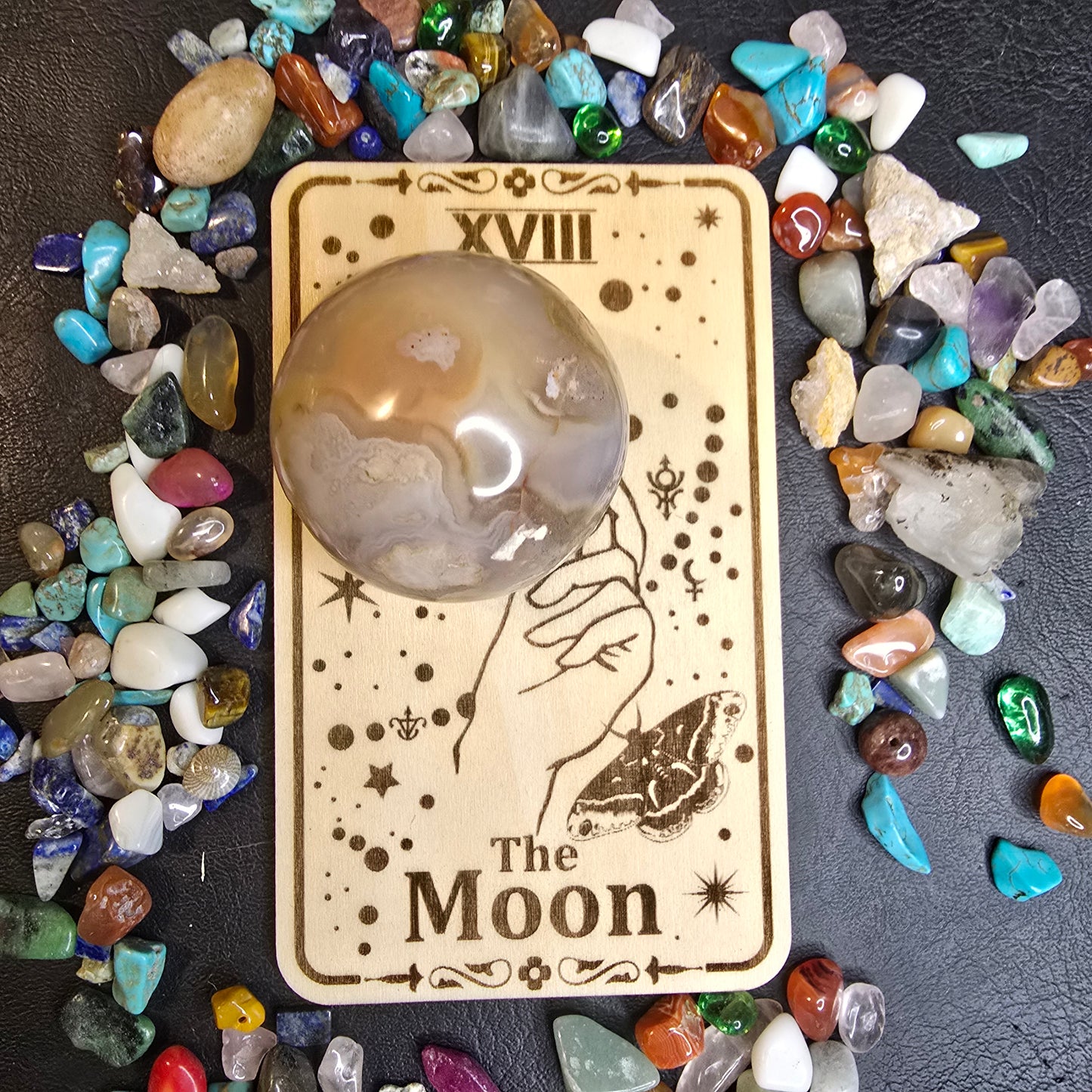 The Moon Tarot Card Sphere Stand